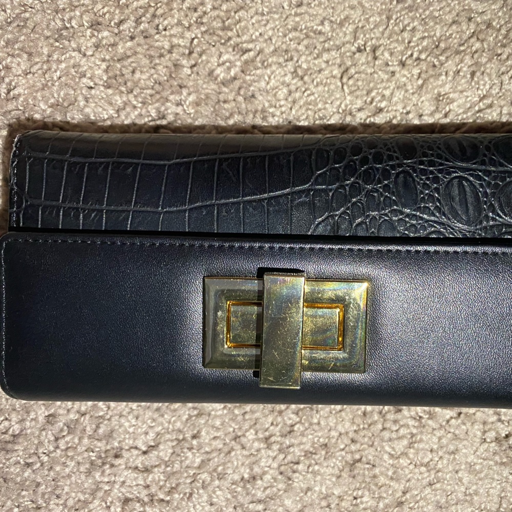 Black reptile Bebe wallet